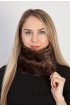 Brown mink fur neck warmer - Created with mink fur remnants